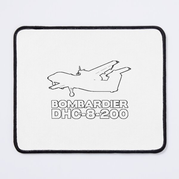 Item preview, Bombardier Dash 8-200 Silhouette Print (White) designed and sold by anh33310.