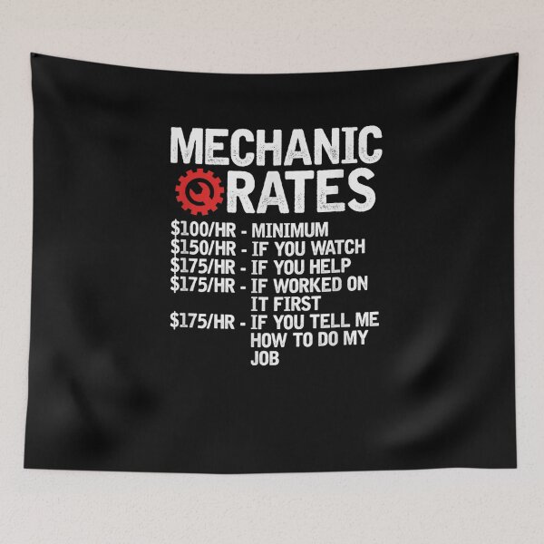 Item preview, Mens Mechanic Rates Funny Mechanics, For Man For Women Handmade, Best, Birthday designed and sold by POIUYGF.