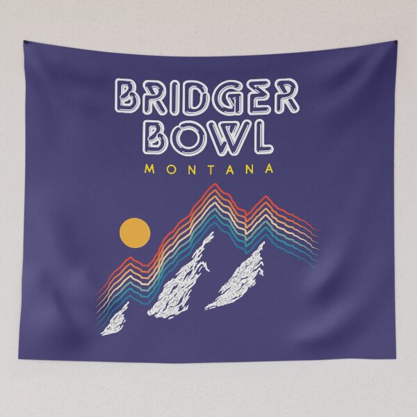 Artikelvorschau, Bridger Bowl Montana Usa Skigebiet 1980er Jahre Retro entworfen und verkauft von HasietYabom.
