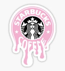 Pink Starbucks drips Sticker
