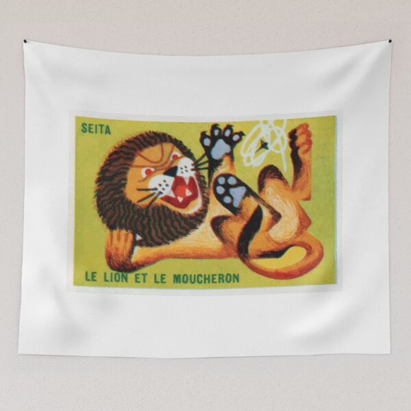 Item preview, The Lion And The Gnat French Matchbox Label designed and sold by retrographics.
