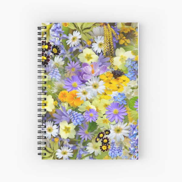 Spring Flowers Bouquet Garden Spiral Notebook