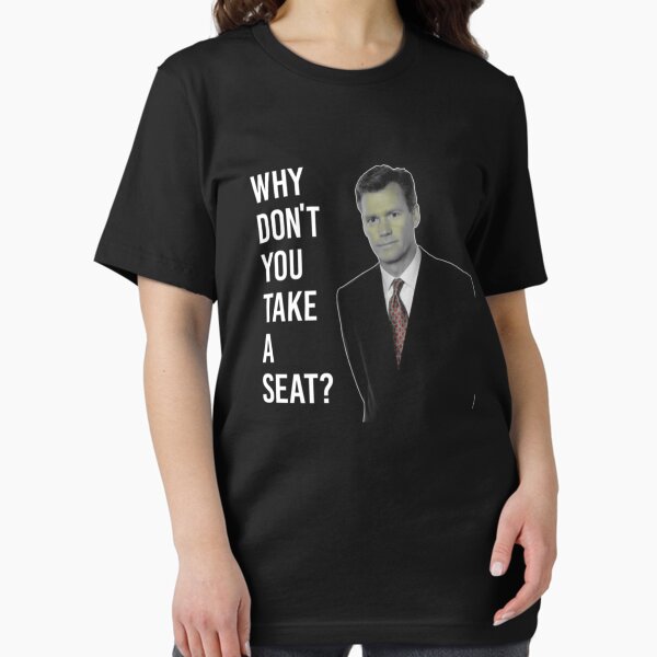 Vista previa del artículo con la obra «Chris Hansen ¿Por qué no tomas una camiseta de Seat 7? Camiseta clásica», diseñado y vendido por JoelDea.