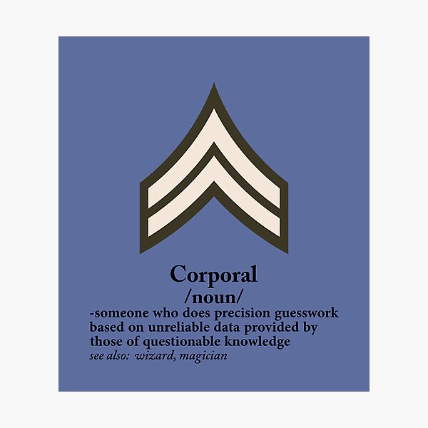 Item preview, US Army Corporal Definition Gift designed and sold by Tribedragon.