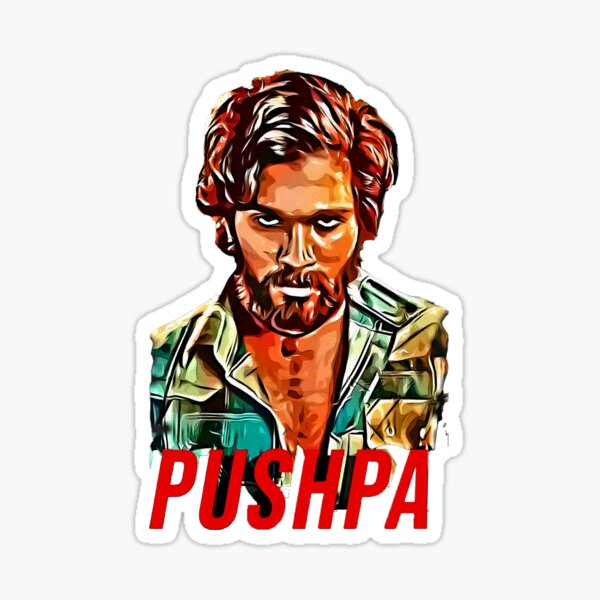 "Pushpa Tollywood Movie Bollywood Tshirt" Sticker for Sale by