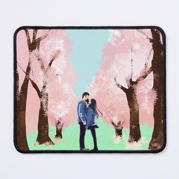Item preview, Lovers under the Sakura / Cherry Blossom Essential T-shirts Accessories (Blue Green) designed and sold by bailong1668.