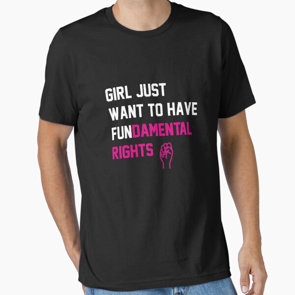 Item preview, Cyndi Lauper's Official Girls Just Want to Have Fundamental Rights Essential T-Shirt designed and sold by JonCorrales.