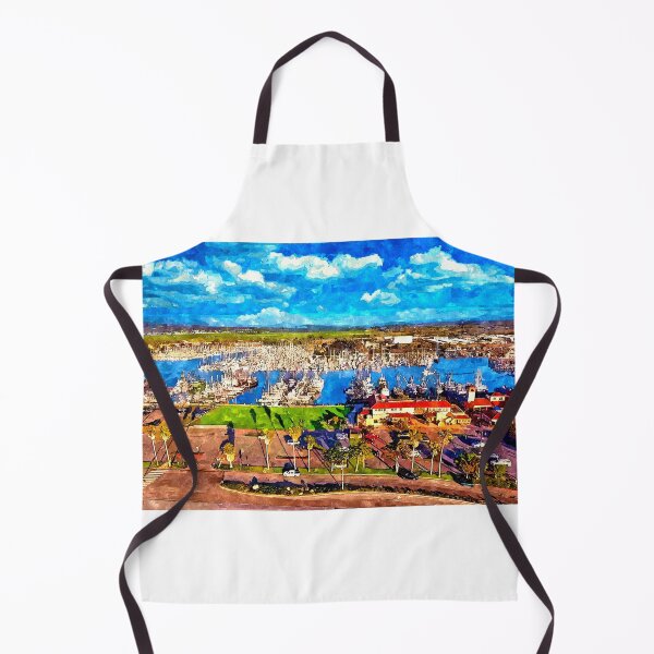 Item preview, Ventura Harbor - watercolor painting designed and sold by NickoPrints.