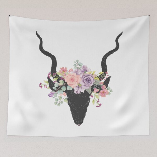 Item preview, Deer head silhouette decorated with roses designed and sold by Lolly's Lane Shoppe.
