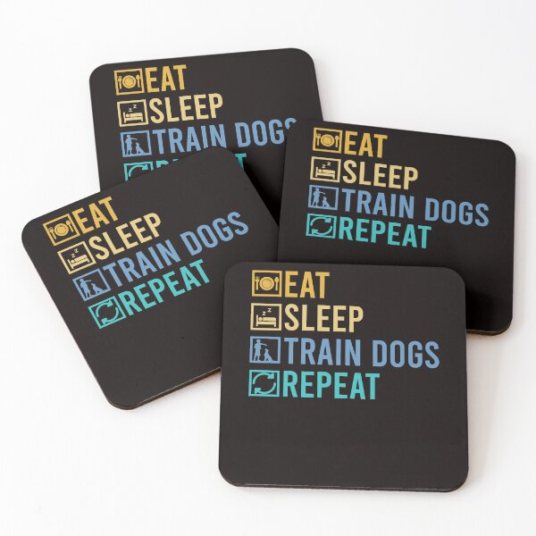 Artikelvorschau, Eat Sleep Train Dogs Tierlehrverhaltenshundetrainer entworfen und verkauft von TomGiantDesigns.