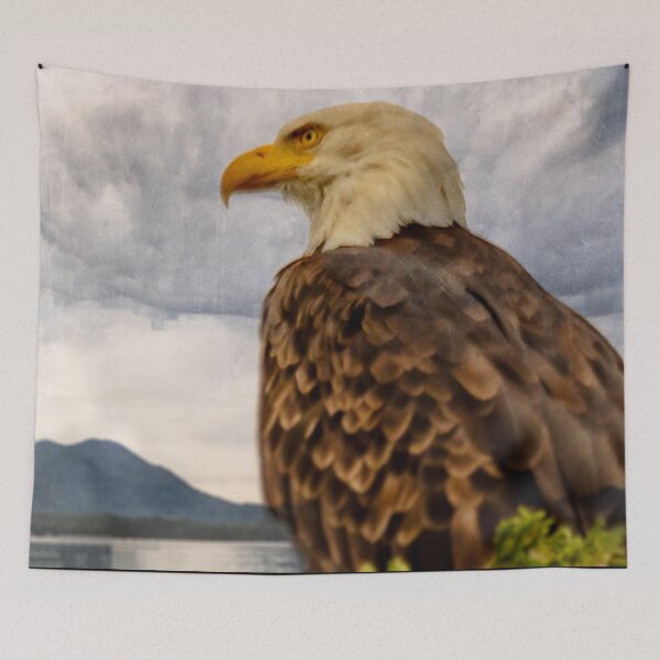 Item preview,  Eagle,Eagle print,Eagle wall decor,Canadian Eagle, Nature wall decor,Canada,Nature,Canada print,panoramic,panorama, art,lake life designed and sold by eyesight4vision.