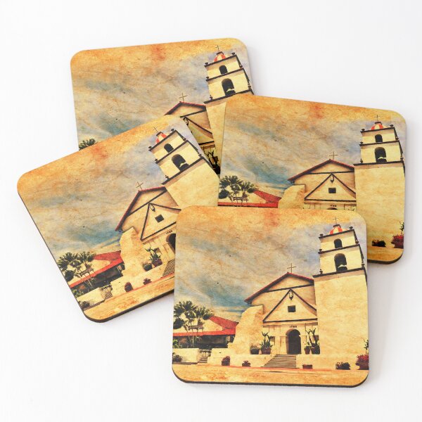 Item preview, Mission Basilica San Buenaventura in Ventura, California - old paper designed and sold by NickoPrints.