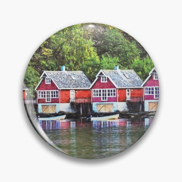 Item preview, Red Boathouses at Flåm designed and sold by IanWL.