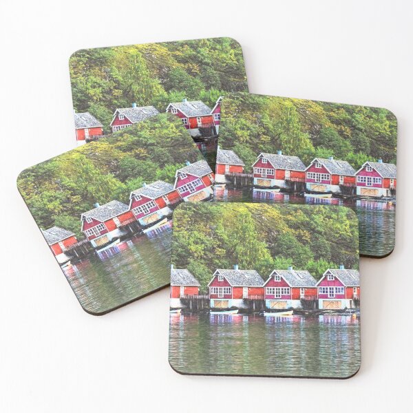Item preview, Red Boathouses at Flåm designed and sold by IanWL.
