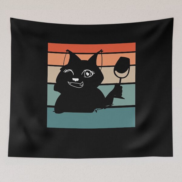 Item preview, Catmama With Preference With Wine Cat Silhouette designed and sold by Merchandiser099.