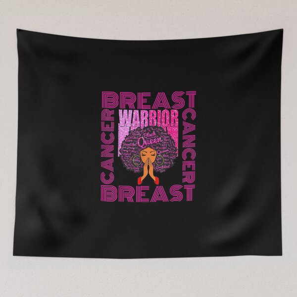 Item preview, Breast Cancer Melanin Women Pray Hard Survivor Black Girl designed and sold by KimbempeCB.