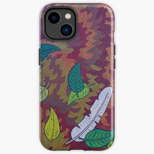 plume et feuilles Coque antichoc iPhone