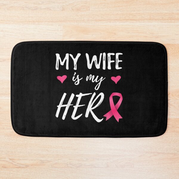 Item preview, My Wife is my Hero Ribbon Breast Cancer Awareness designed and sold by KimbempeCB.