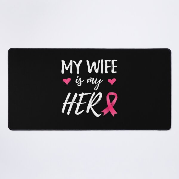Item preview, My Wife is my Hero Ribbon Breast Cancer Awareness designed and sold by KimbempeCB.