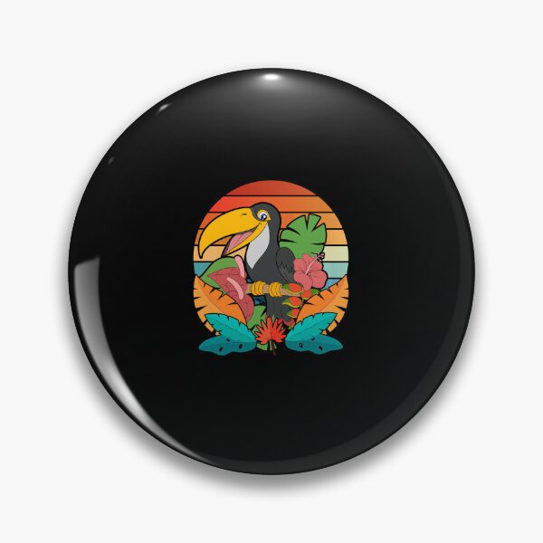 Item preview, Retro Ornithology Tropical Plants Bird Watcher Exotic Bird Lover Toucan designed and sold by bestshirtdesign.