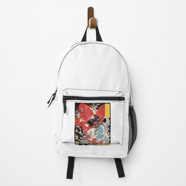 Item preview, Creative Ferocious Overcome Strong Japanese Retro Vintage Work Samurai On The Koi Fish retro Wave designed and sold by ChamoroBowmaney.