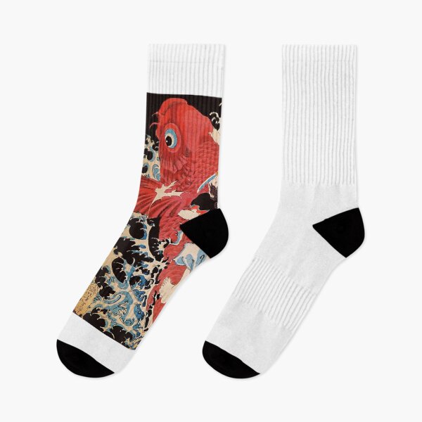 Item preview, Creative Ferocious Overcome Strong Japanese Retro Vintage Work Samurai On The Koi Fish retro Wave designed and sold by ChamoroBowmaney.