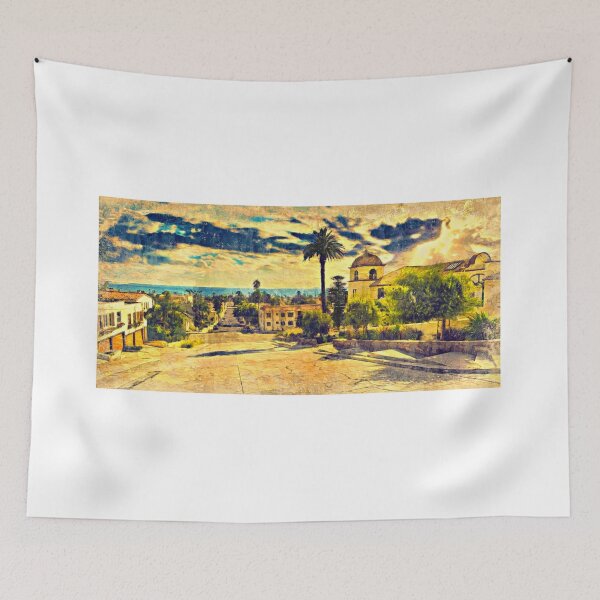 Item preview, View of N Fir Street downhill to the Pacific, in Ventura, California designed and sold by NickoPrints.