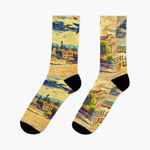 Item preview, View of N Fir Street downhill to the Pacific, in Ventura, California designed and sold by NickoPrints.
