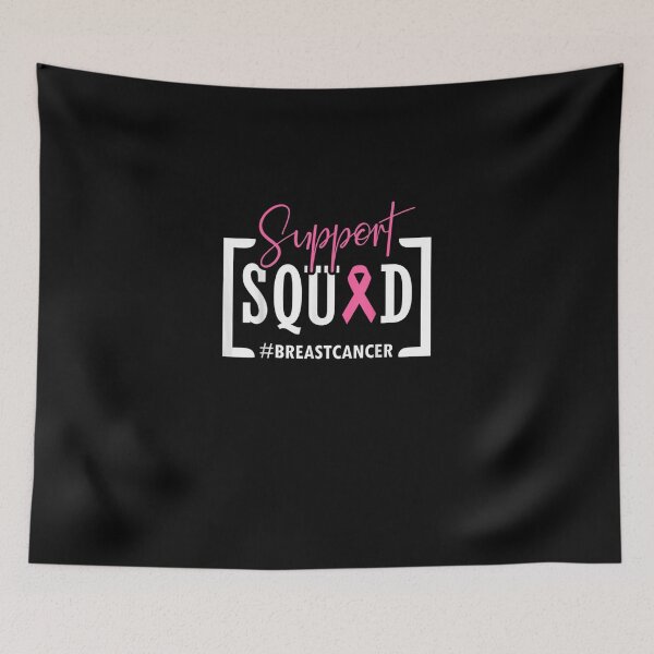 Item preview, Support Squad Breast Cancer Awareness Warrior Pink Ribbon designed and sold by KimbempeCB.