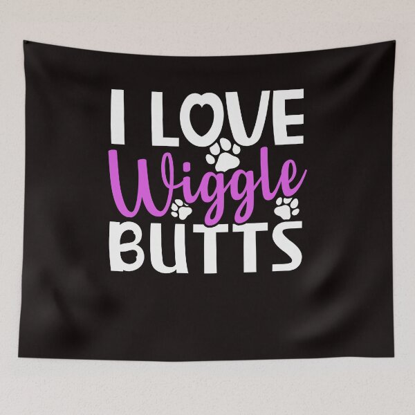 Item preview, Funny Love Wiggle Butts Dog Paw Dogs Owner Pets Lover Puppy designed and sold by TomGiantDesigns.