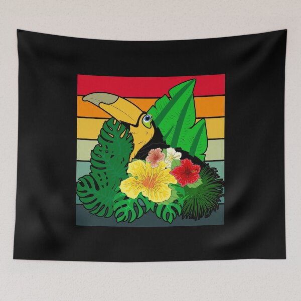 Item preview, Retro Bird Tropical Birdwatching Lover Ornithology Exotic Toucan designed and sold by bestshirtdesign.