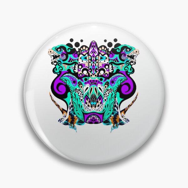 Item preview, Creative Ferocious Overcome Strong Monsters Hunters In Kaiju Ecopop Mandala Retro designed and sold by ChamoroBowmaney.