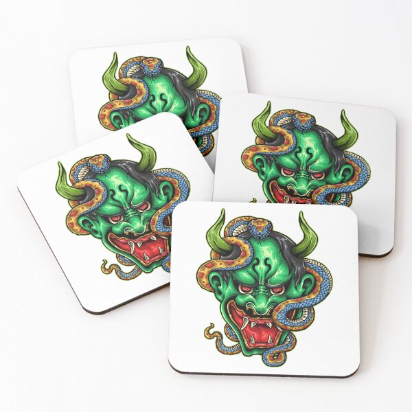 Item preview, Creative Ferocious Overcome Strong Oni And The Serpent Cute Gift designed and sold by ChamoroBowmaney.