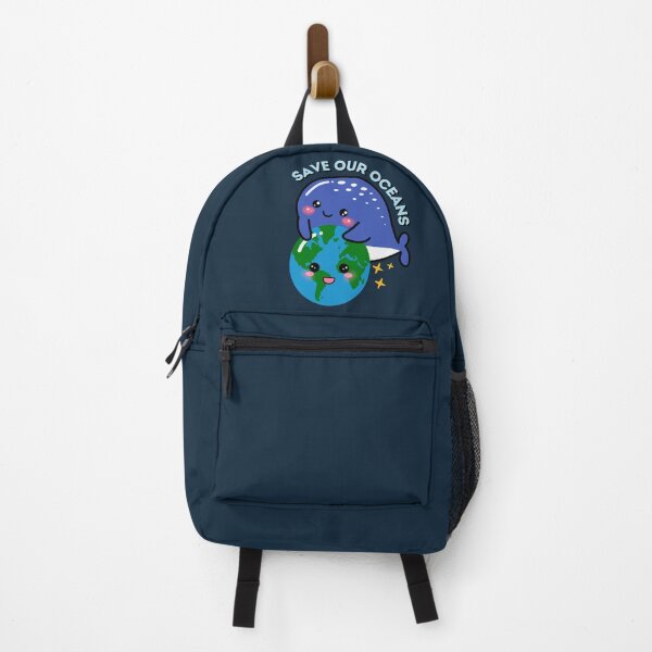Item preview, Save our oceans, Kawaii whale and earth. designed and sold by WhaleSharkShop.