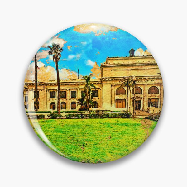 Item preview, Ventura City Hall and Father Serra statue designed and sold by NickoPrints.