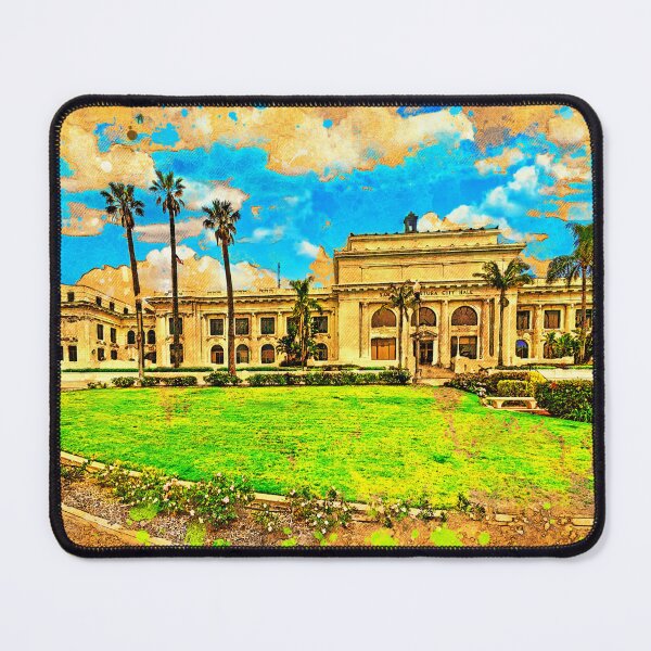 Item preview, Ventura City Hall and Father Serra statue designed and sold by NickoPrints.