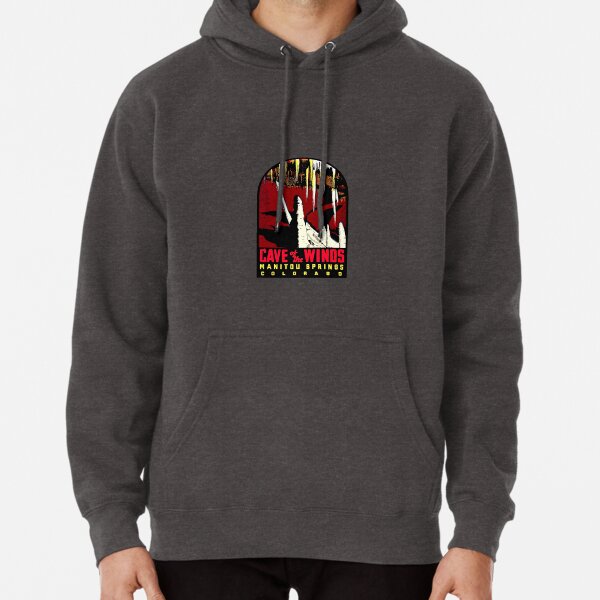 Cave of the Winds Colorado Vintage Travel Decal Pullover Hoodie