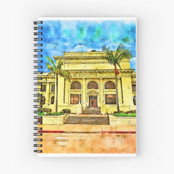 Item preview, Ventura City Hall - pen and watercolor designed and sold by NickoPrints.