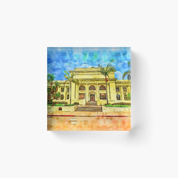 Item preview, Ventura City Hall - pen and watercolor designed and sold by NickoPrints.