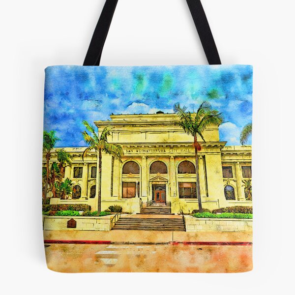Item preview, Ventura City Hall - pen and watercolor designed and sold by NickoPrints.