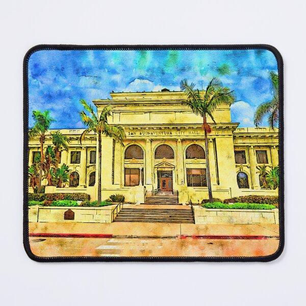 Item preview, Ventura City Hall - pen and watercolor designed and sold by NickoPrints.