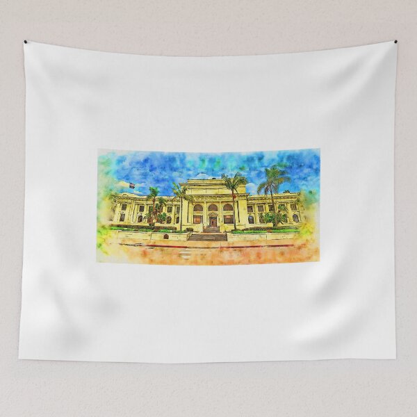 Item preview, Ventura City Hall - pen and watercolor designed and sold by NickoPrints.