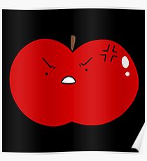 Angry Red Apple Poster