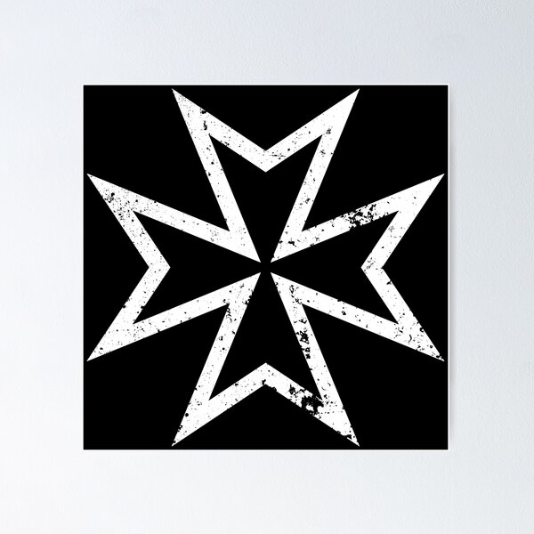 Item preview, Templar/Maltese Cross (Grunge Outline) designed and sold by Ukid.