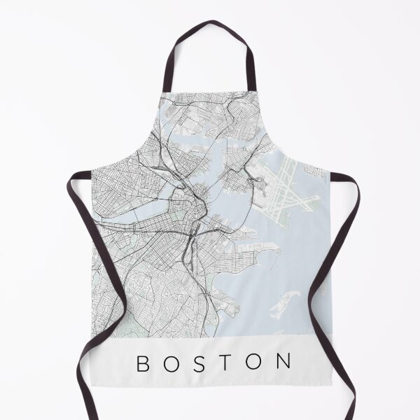 Item preview, Boston city map in color with blue and green designed and sold by DesireeVDA.