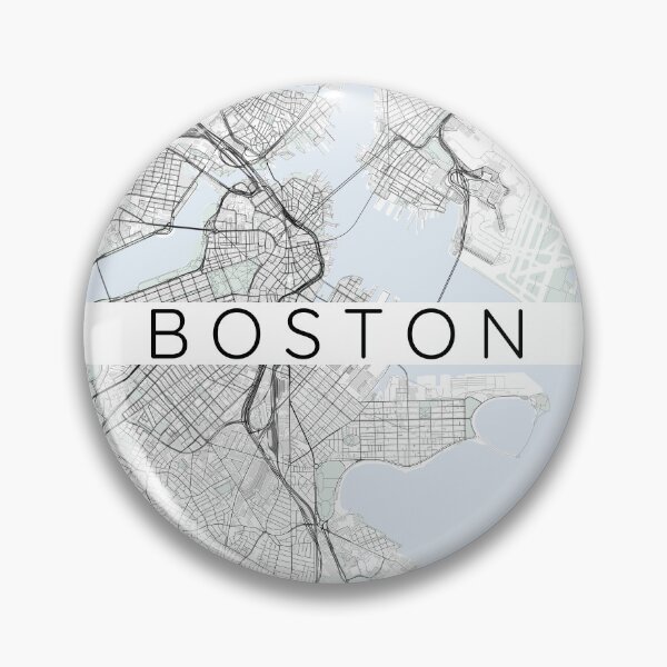 Item preview, Boston city map in color with blue and green designed and sold by DesireeVDA.