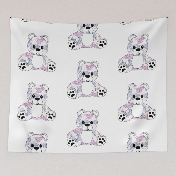 Item preview, cuddly little teddy (abstract leaves edition) designed and sold by ShipsinParadise.