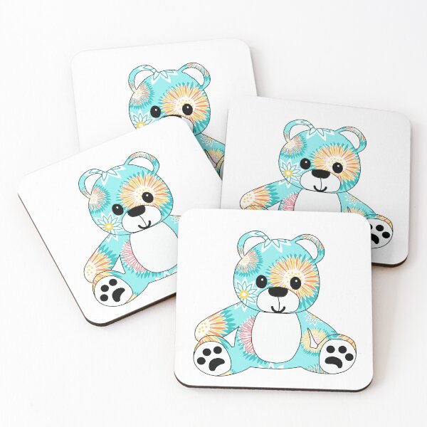 Item preview, cuddly little teddy (neon floral edition) designed and sold by ShipsinParadise.
