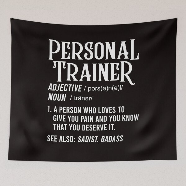 Item preview, Personal Trainer Definition Fitness Instructor Workout Gym designed and sold by TomGiantDesigns.