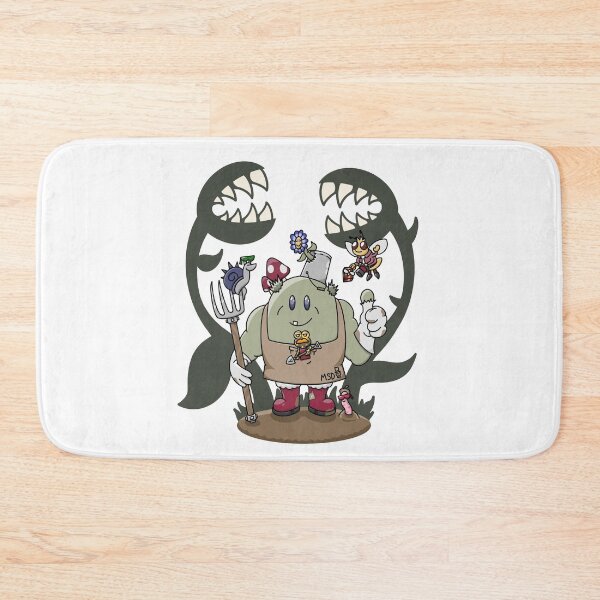 Item preview, Aggressively Green Thumb- Cartoon Gardener (White Background) designed and sold by MadSkullDesigns.